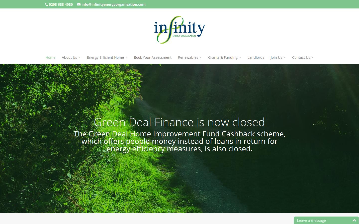 Infinity Energy Organisation Website