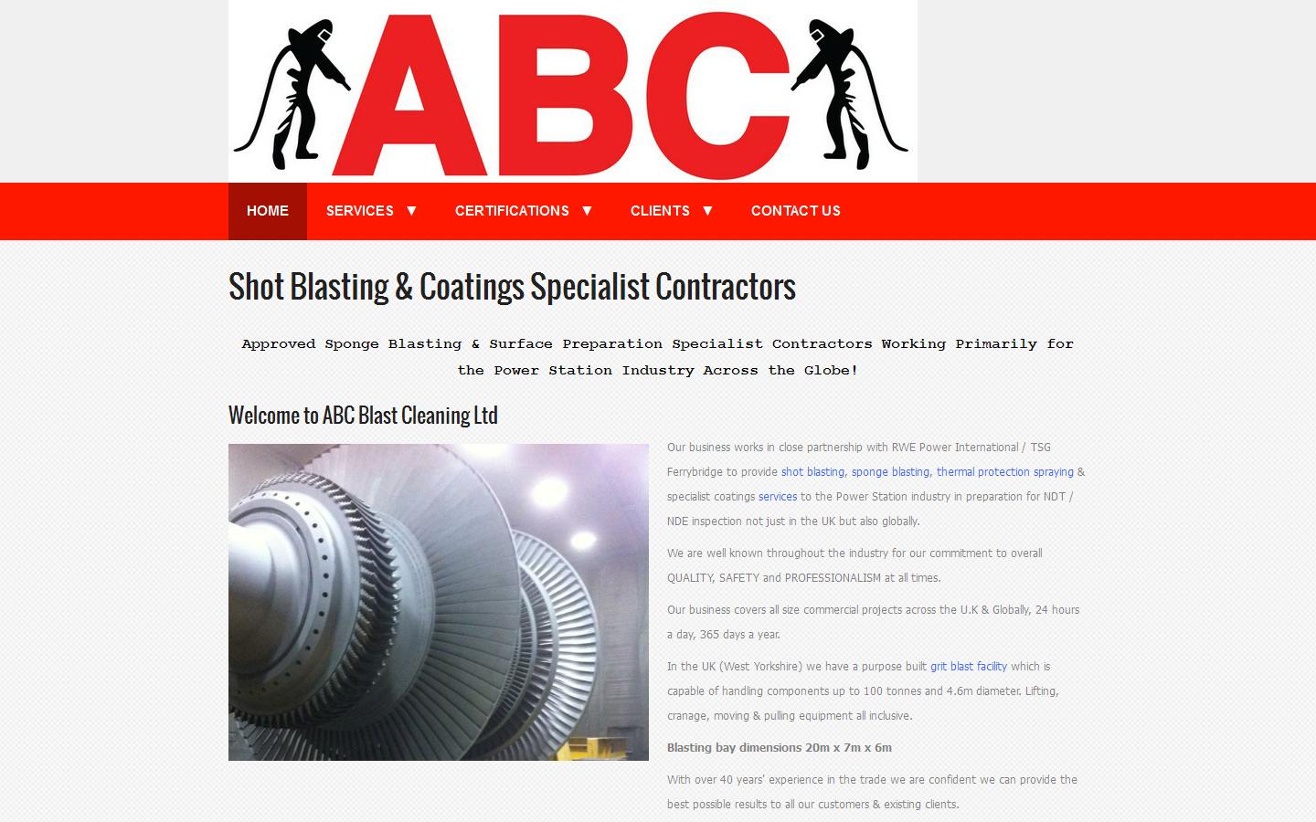 ABC Blast Cleaning Ltd Website