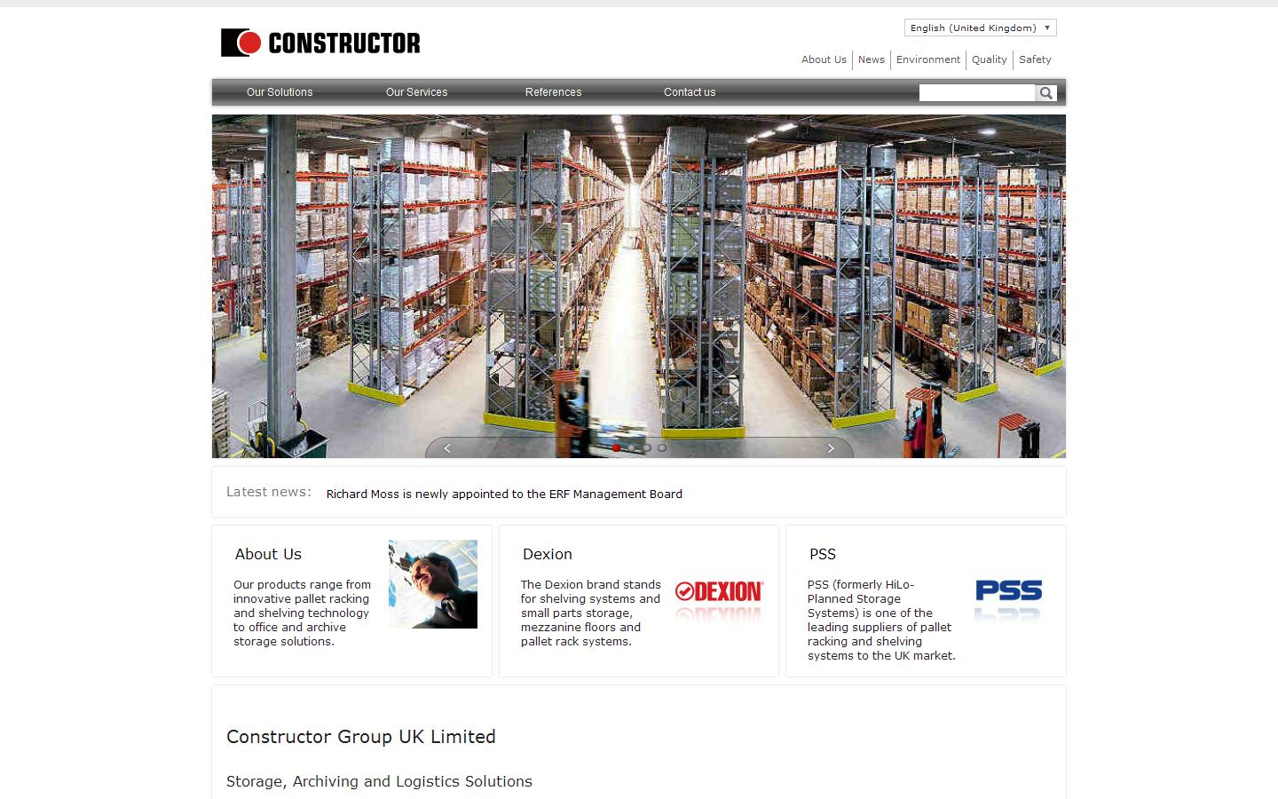 The Constructor Group UK Ltd (Dexion) Website