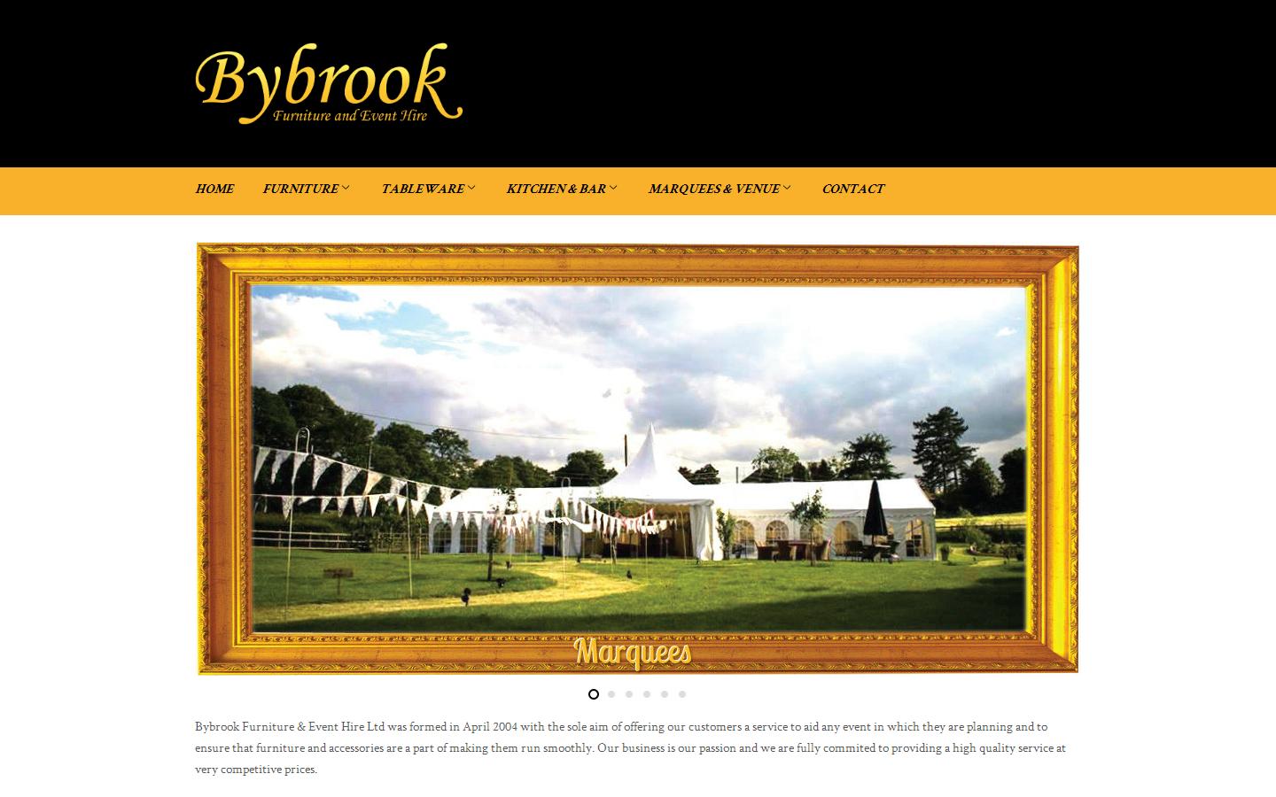 Bybrook Furniture & Event Hire Ltd Website