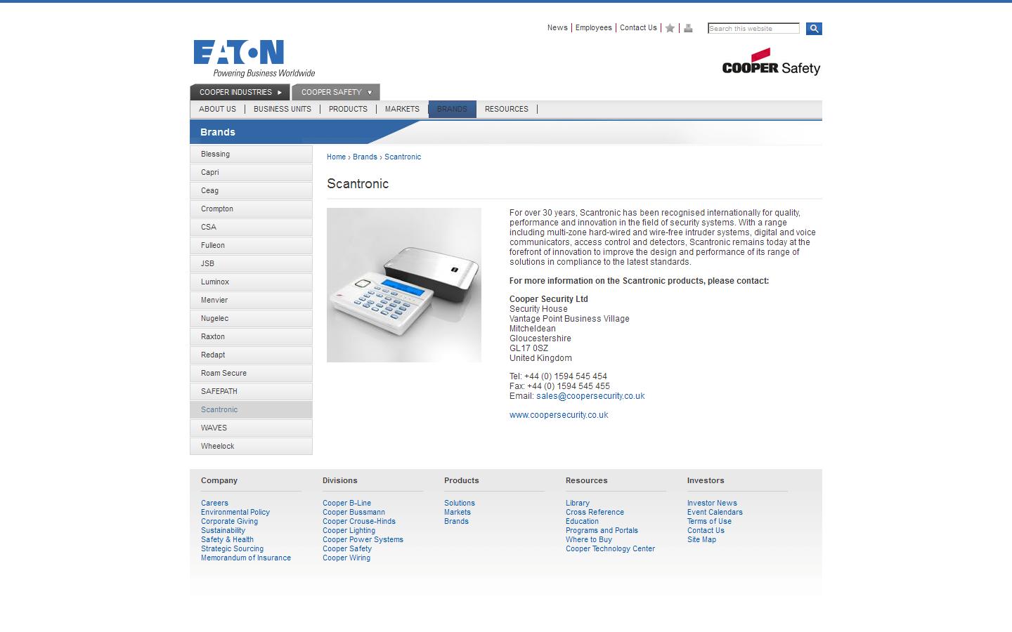 Cooper Security Ltd Website