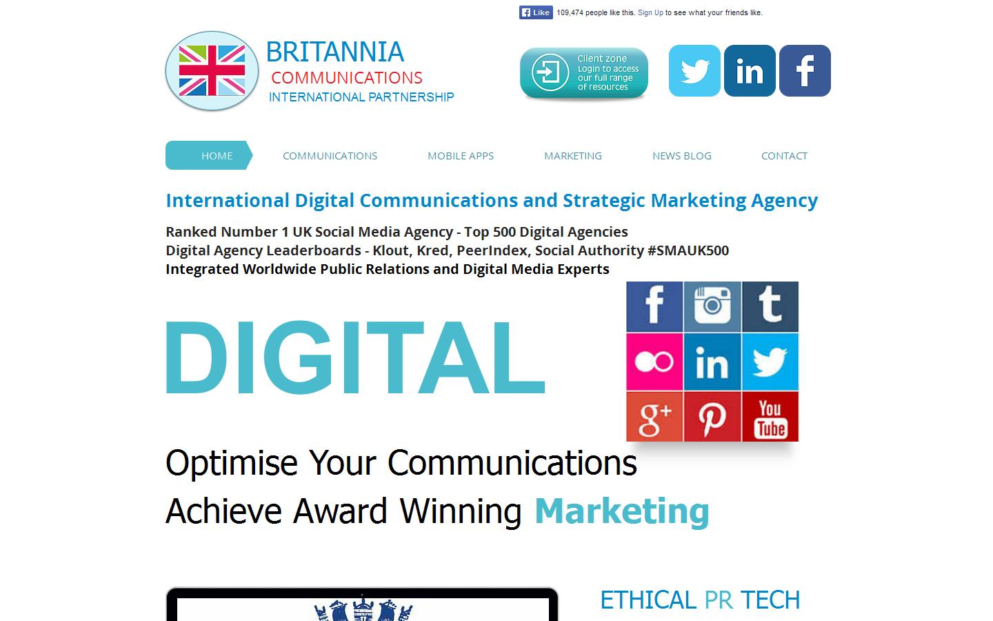 Britannia Communications Website