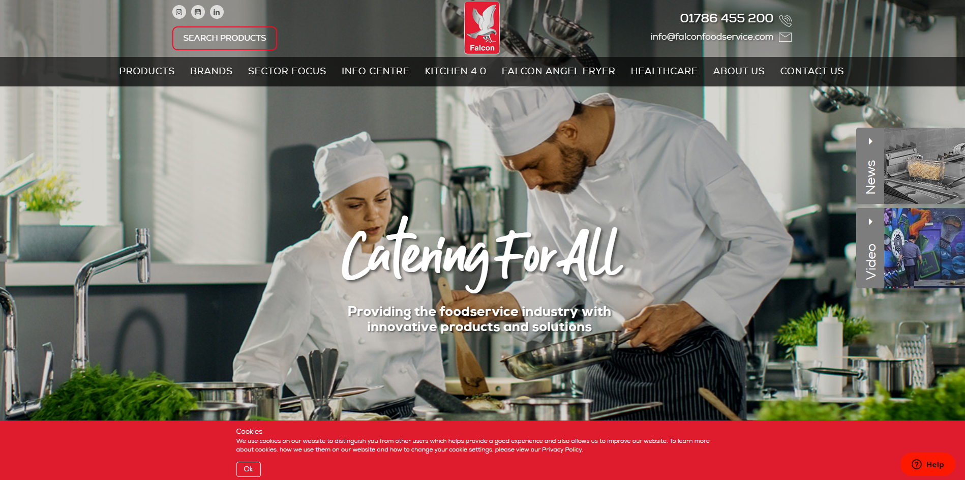 Falcon Foodservice Equipment Website