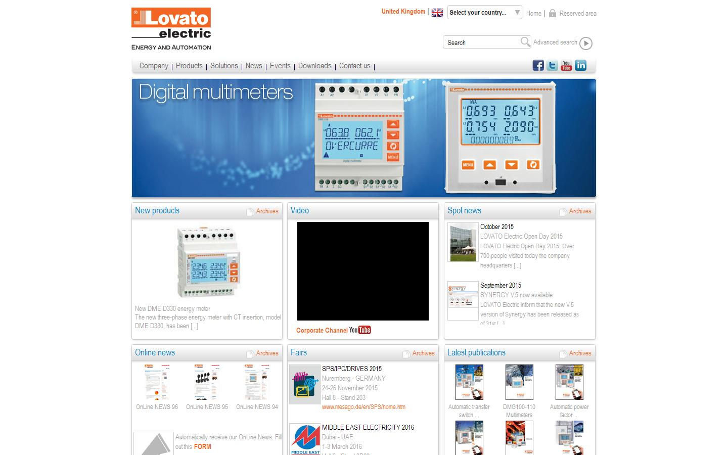 Lovato Electric Ltd Website