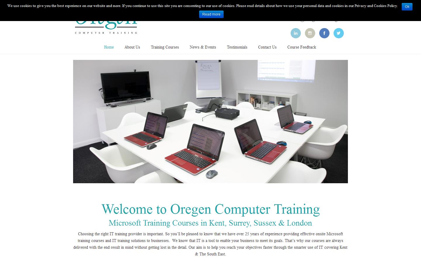 Oregen Computer Training Ltd Website