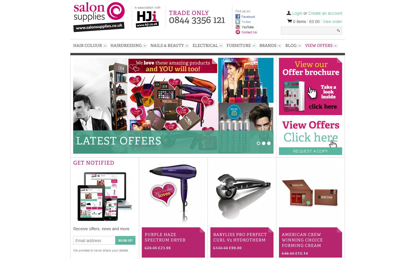 Salon Supplies Website