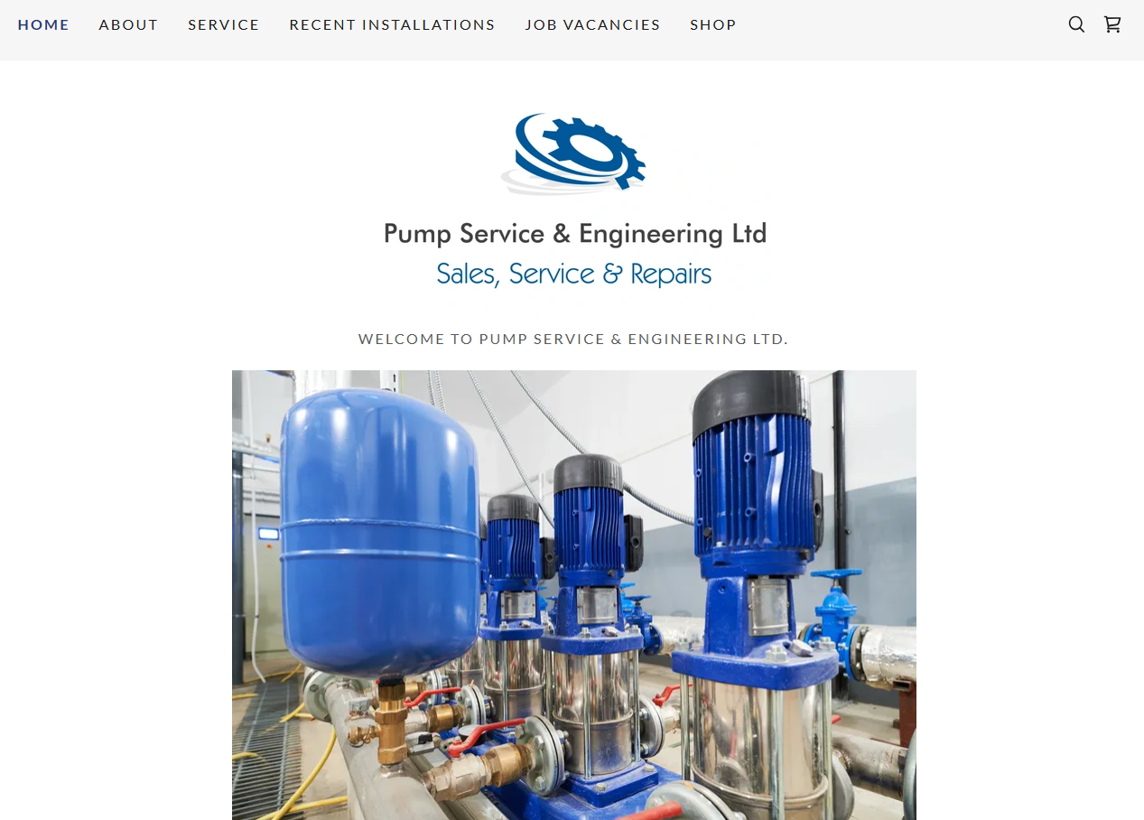 Pump Service & Engineering Ltd Website