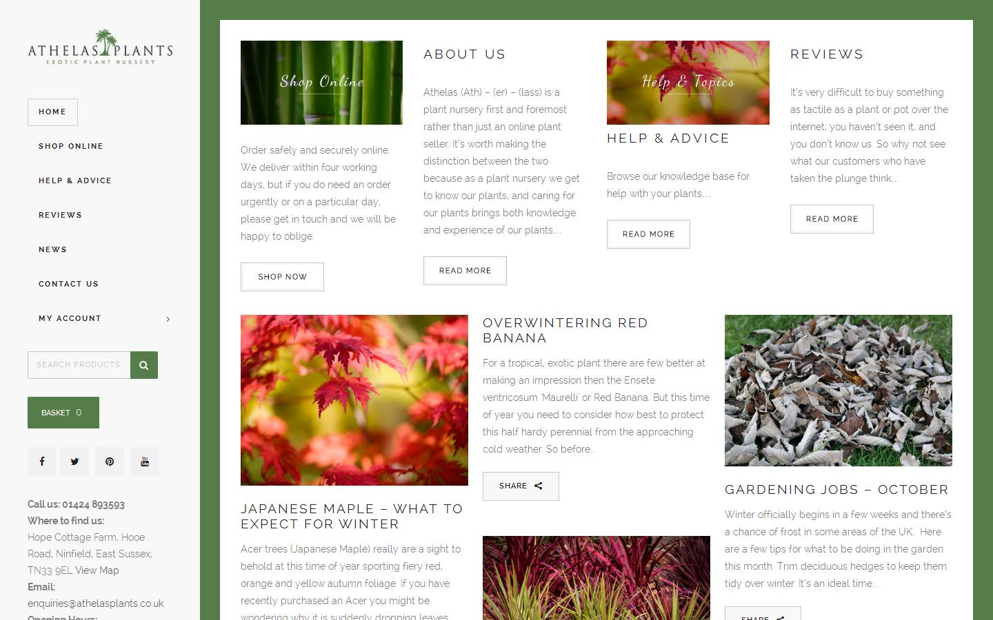 Athelas plants Website