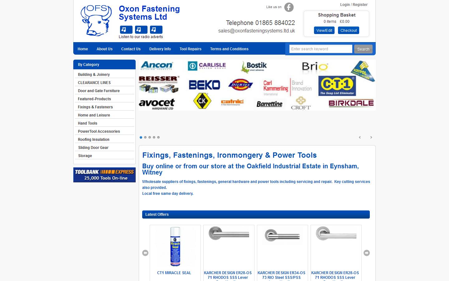 Oxon Fastening Systems Ltd Website