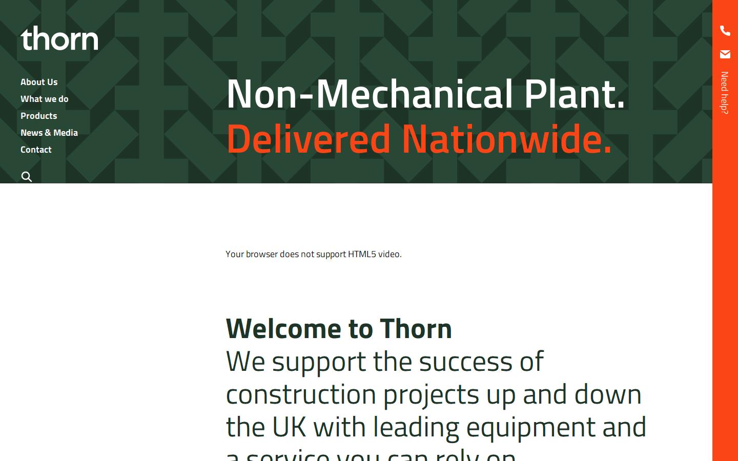 Thorn Plant Hire Ltd Website