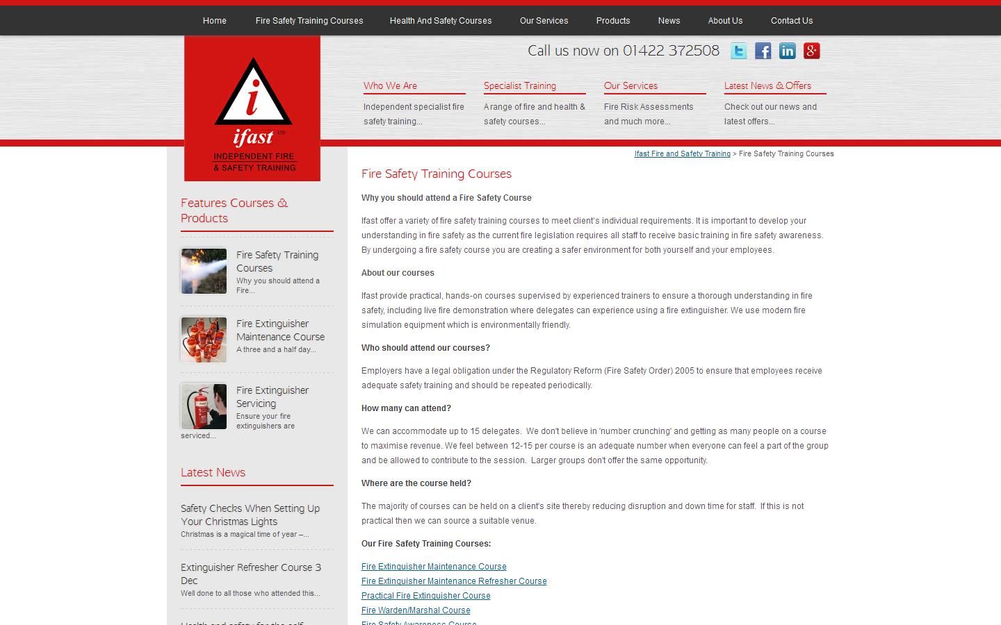 Independent Fire & Safety Training Ltd Website