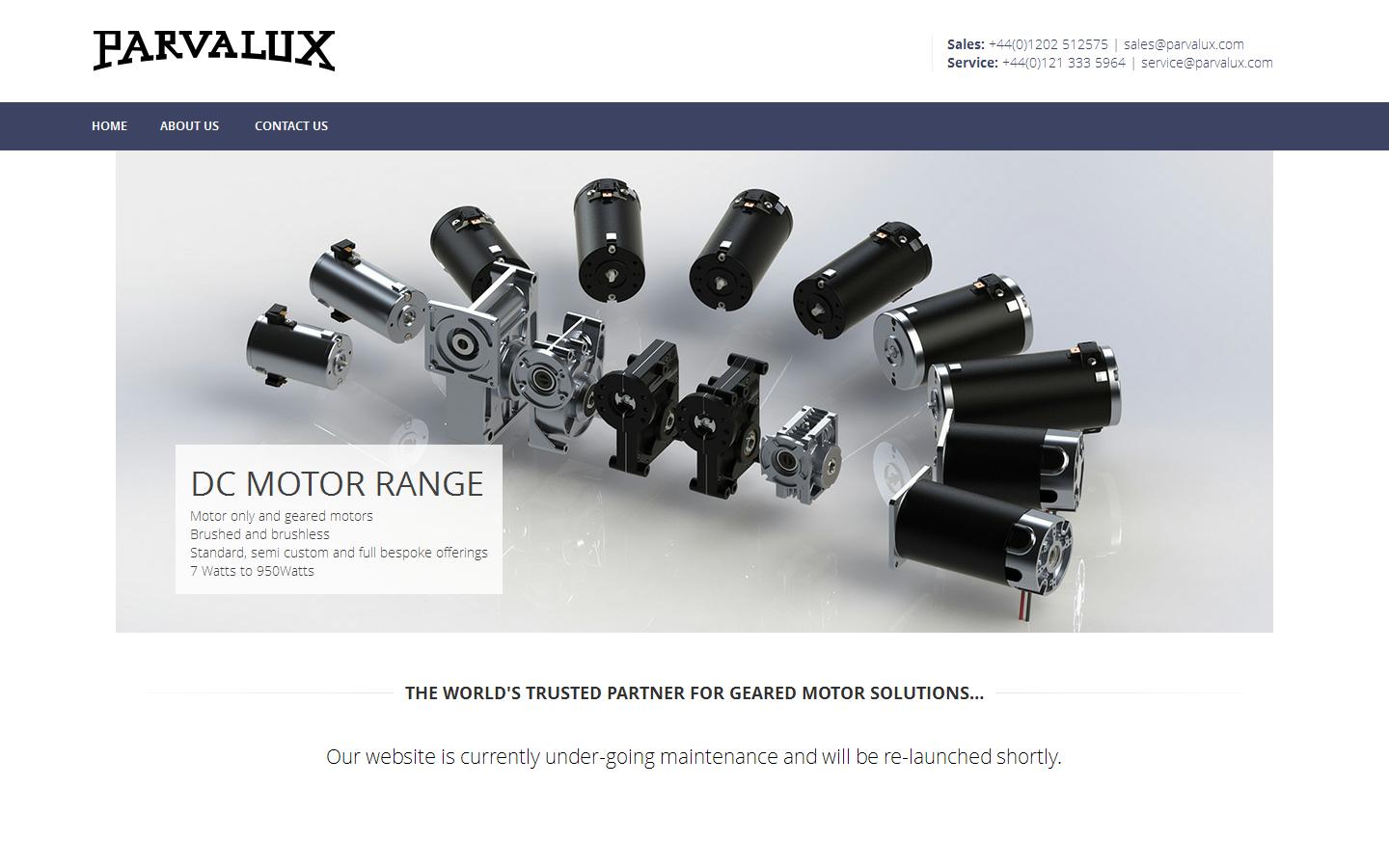 Parvalux Electric Motors Website
