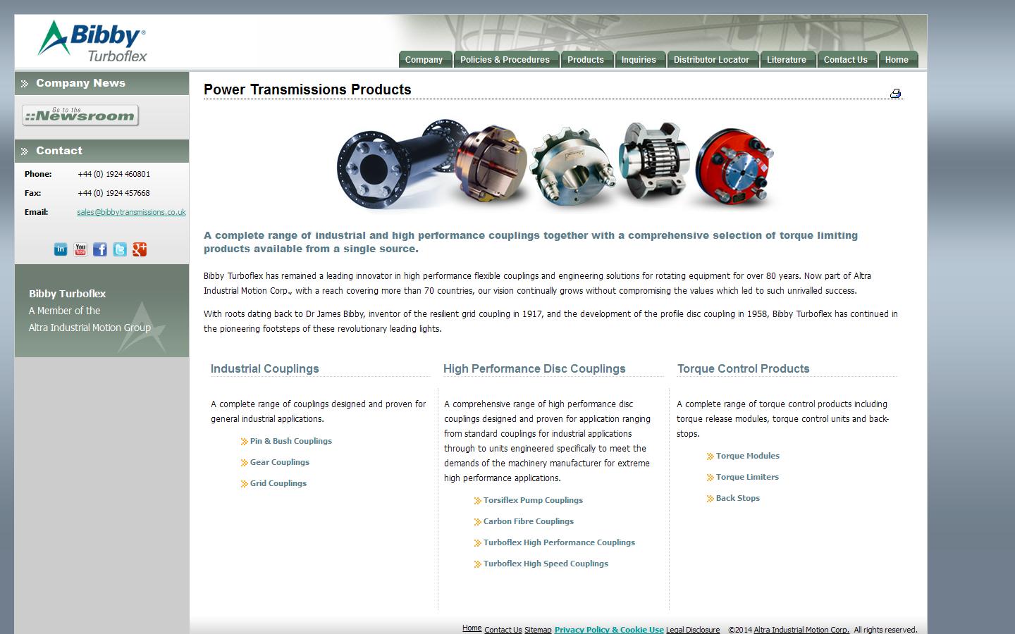 Bibby Turboflex  Website