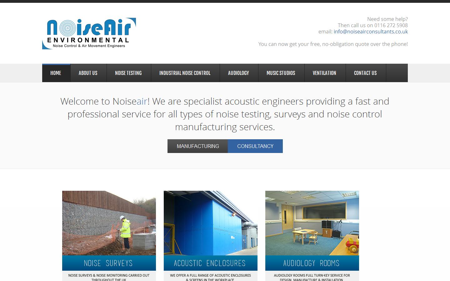 Noiseair Acoustic Consultants Website