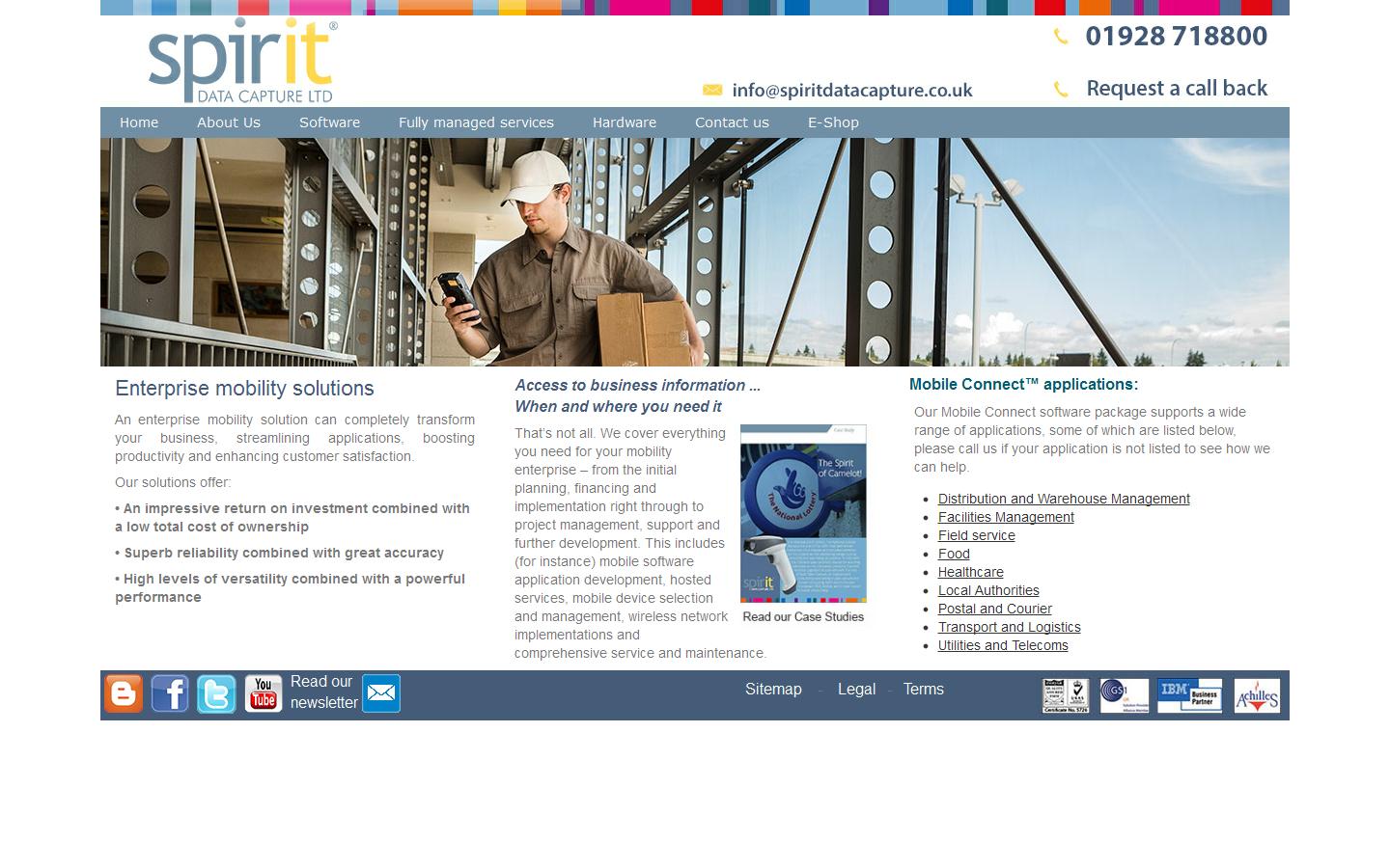 Spirit Data Capture Ltd Website