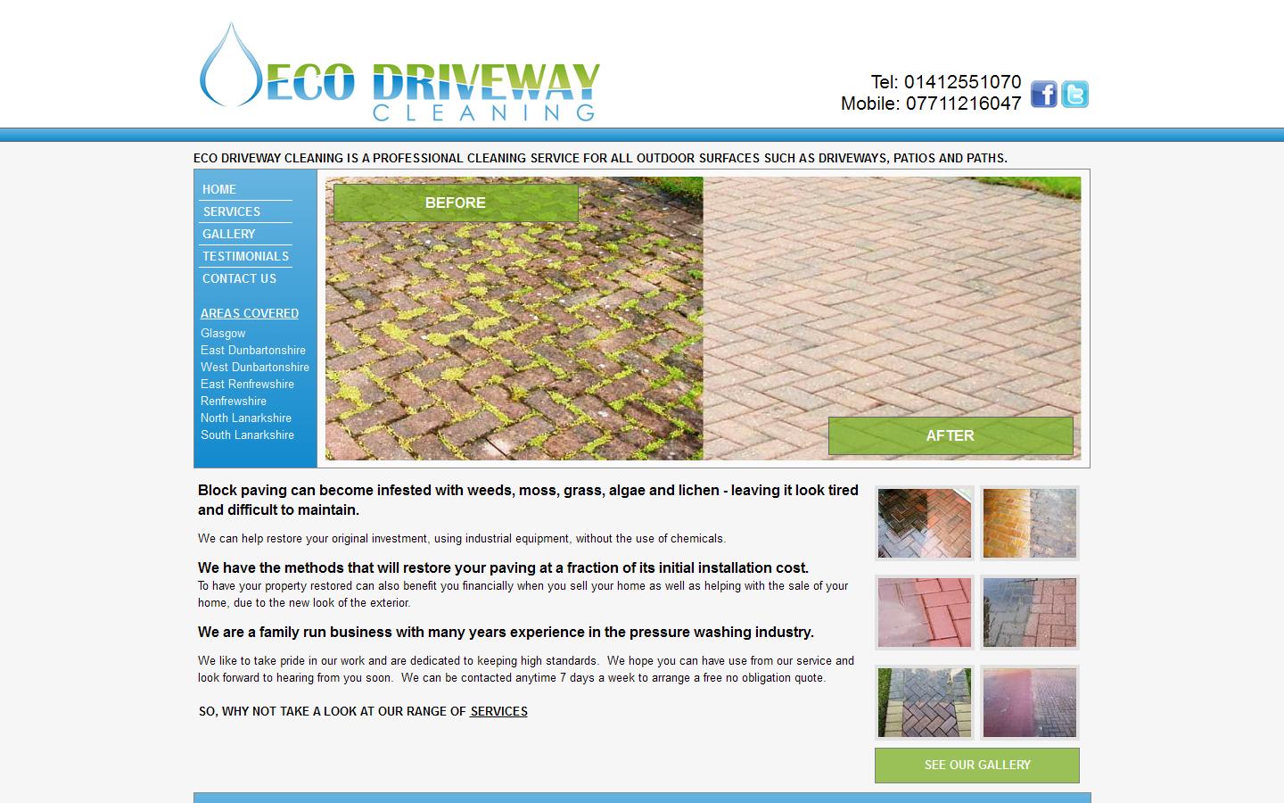 Eco Driveway Cleaning Website