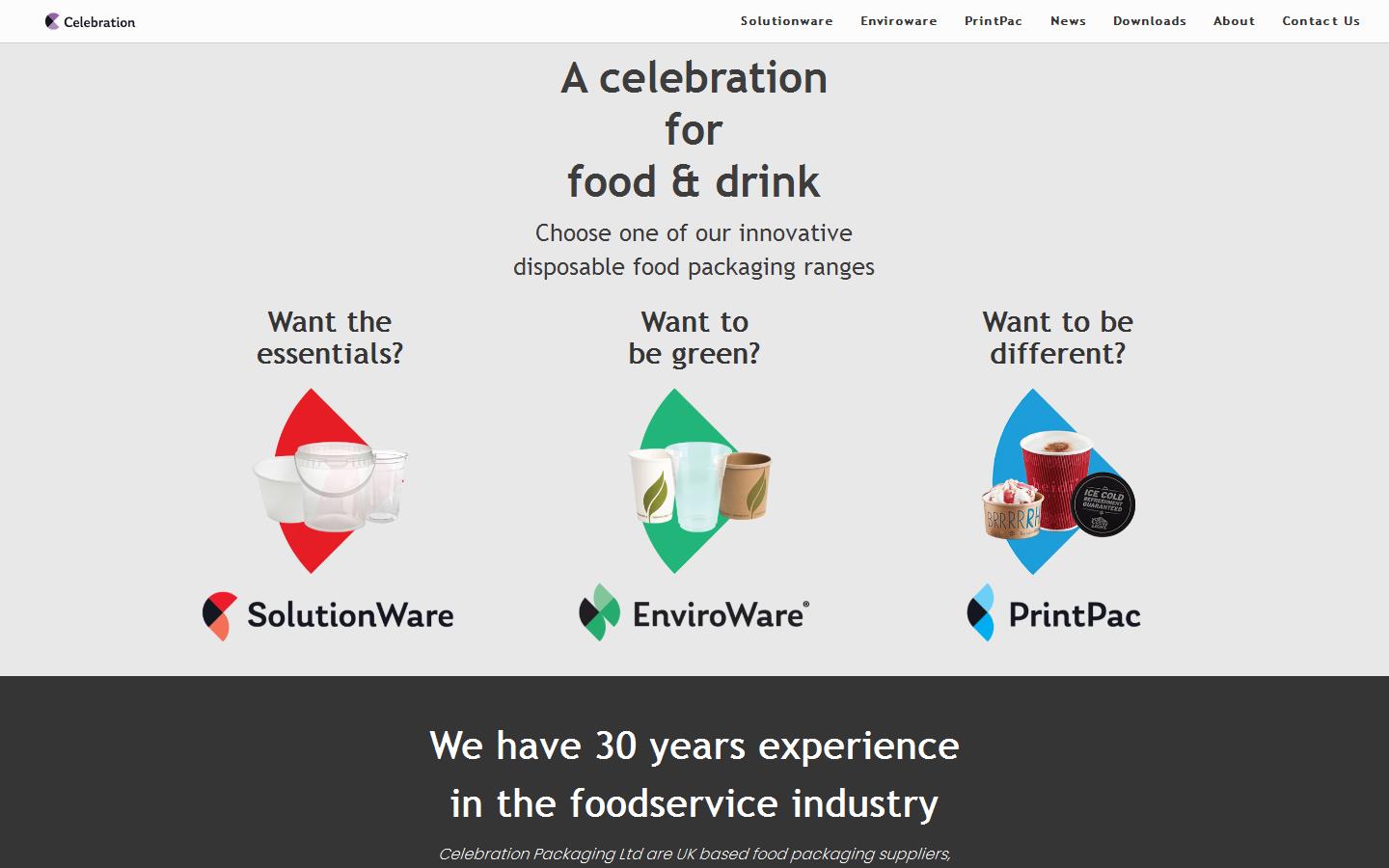 Celebration Packaging Ltd Website