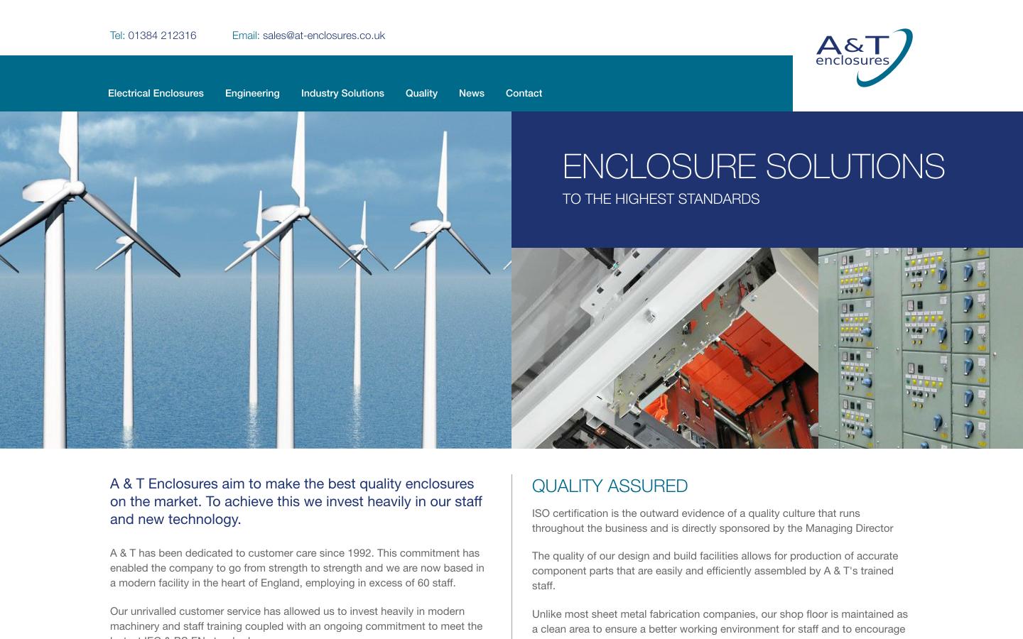 A & T Enclosures Website