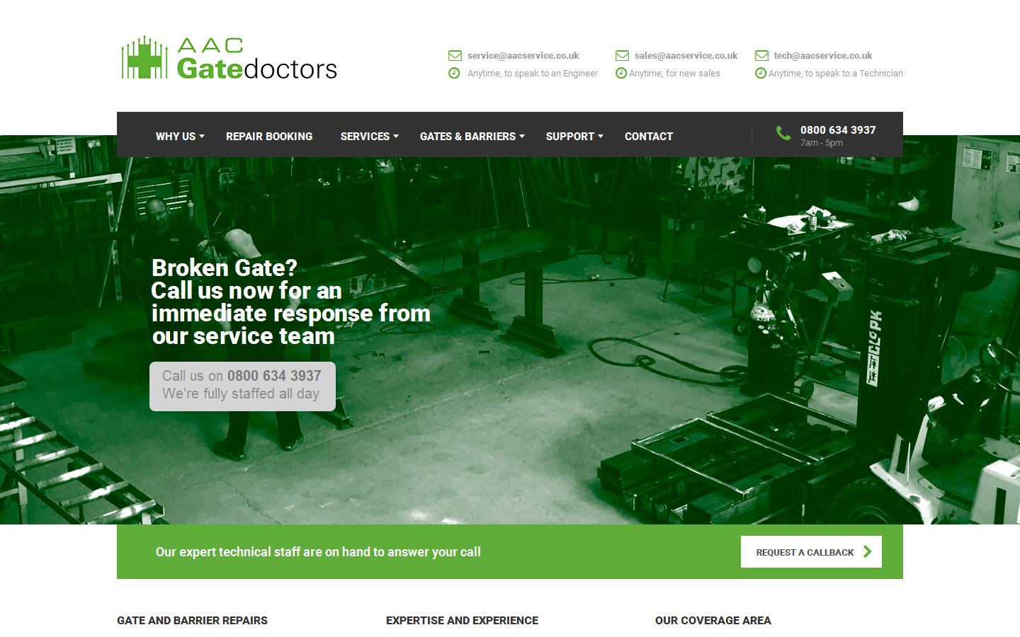 AAC Gate Doctors Website