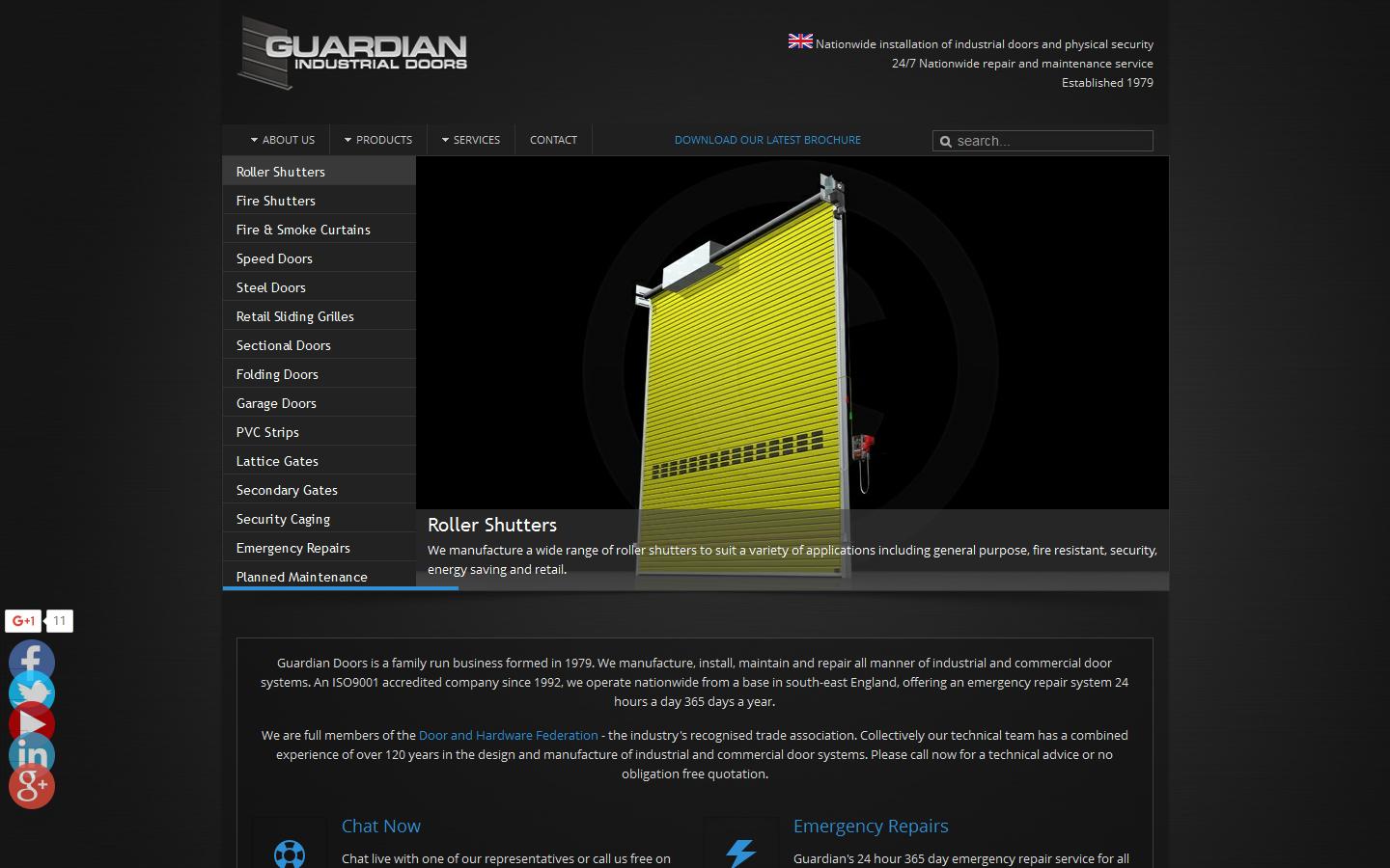 Guardian Industrial Doors  Website
