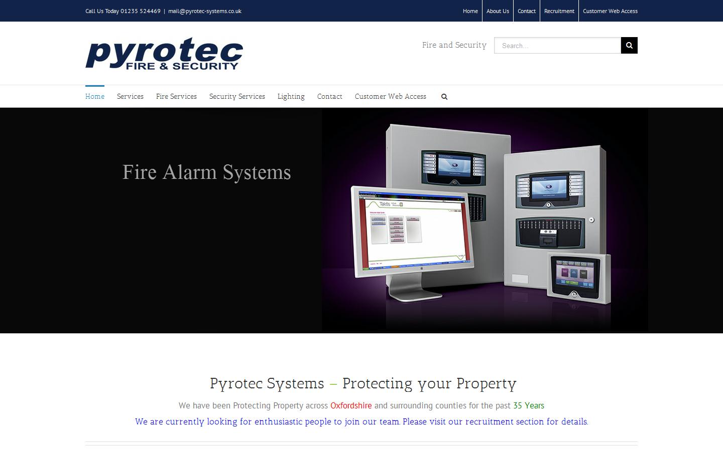 Pyrotec Services Ltd Website