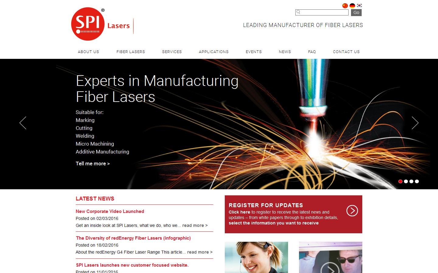SPI Lasers Website