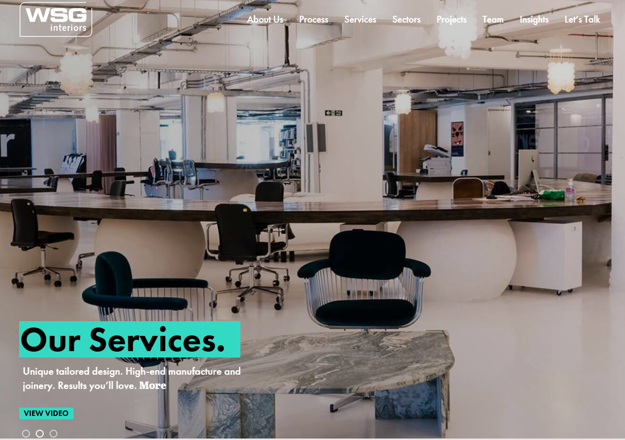 WSG Interior Systems Website