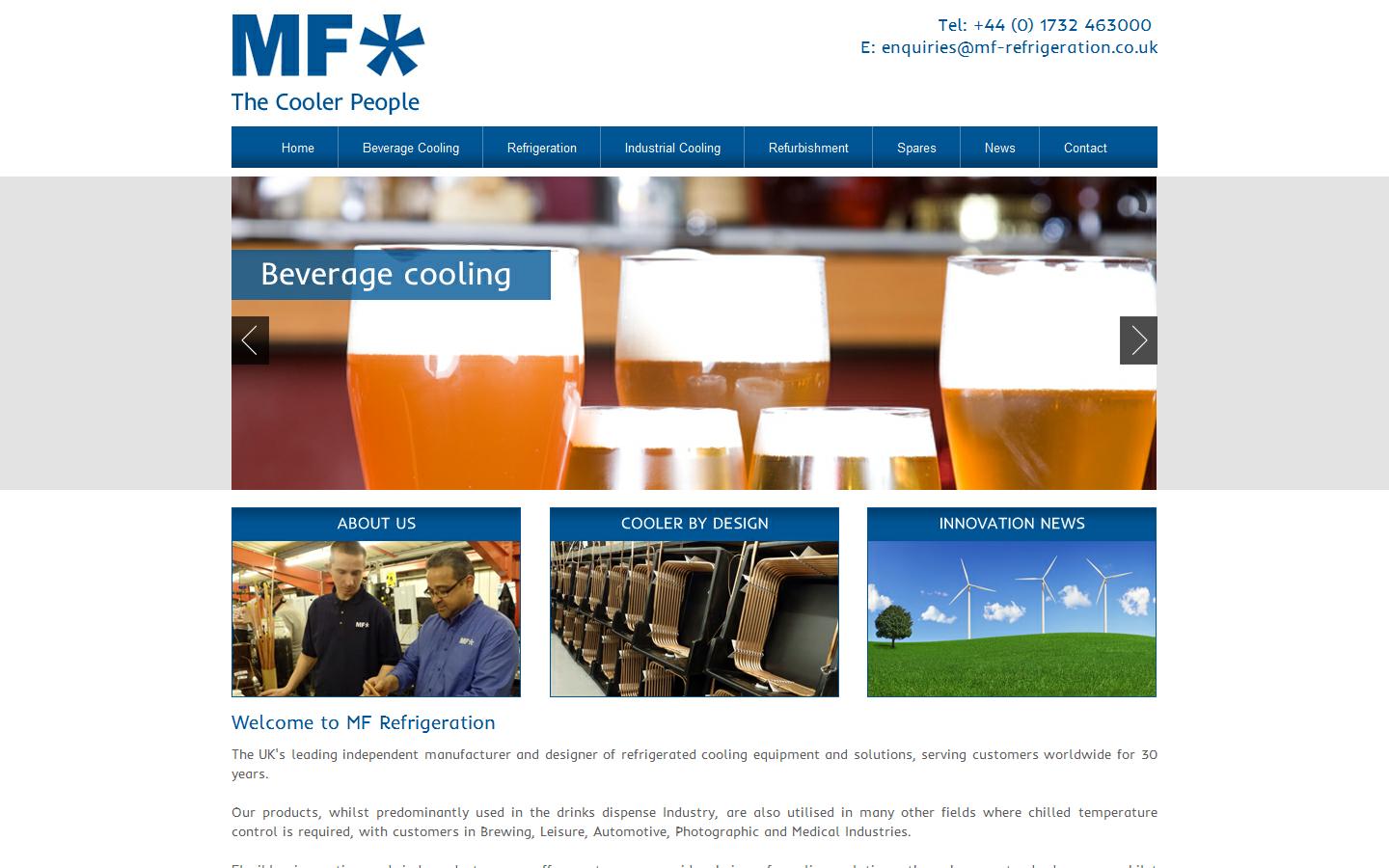 MF Refrigeration Ltd Website