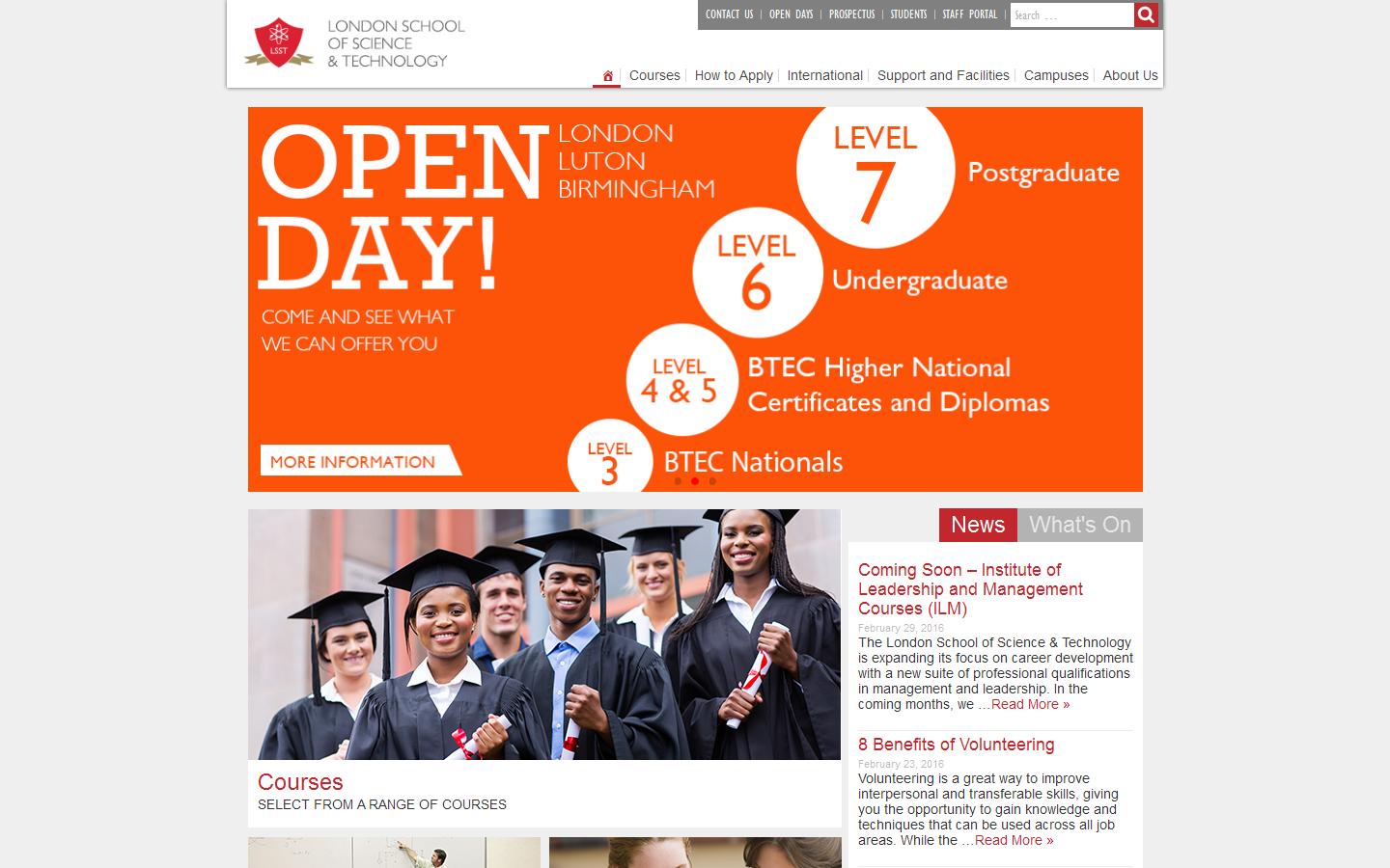 London School of Science & Technology Website