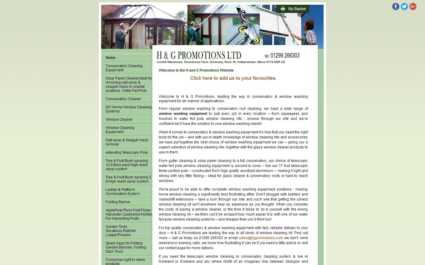 H & G Promotions Ltd Website