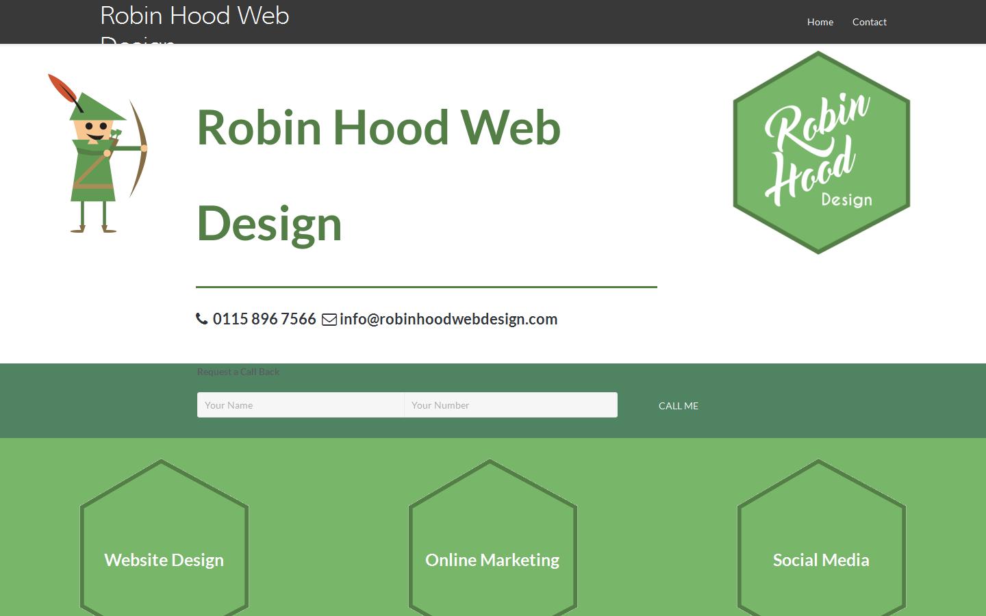 Robin Hood Web Design Website
