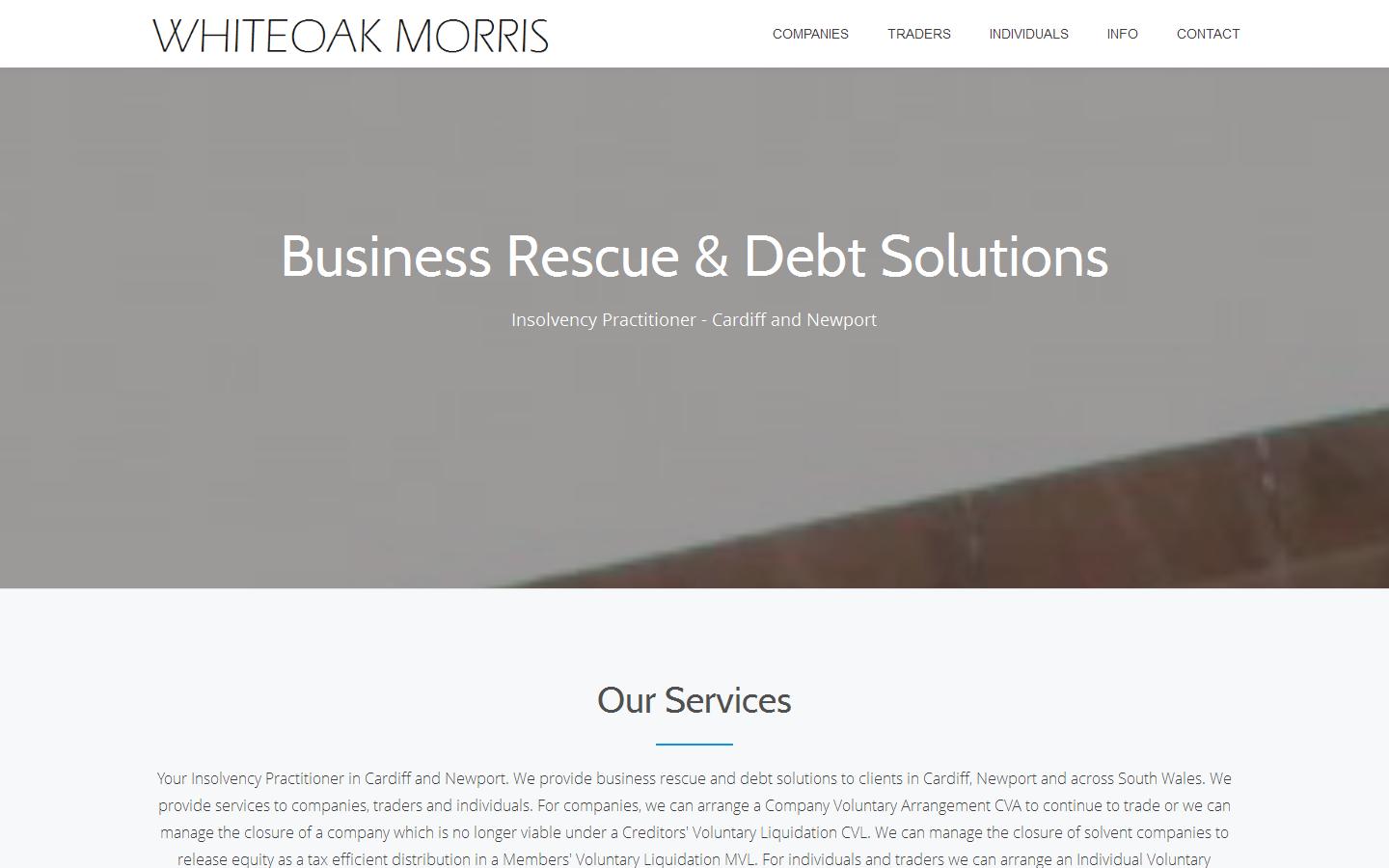 Whiteoak Morris - Insolvency Practitioner Newport Website
