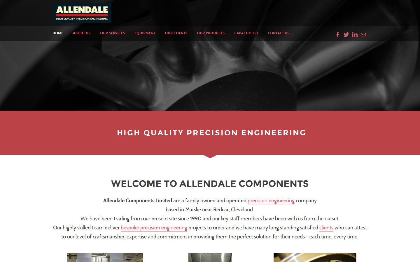 Allendale Components Ltd Website