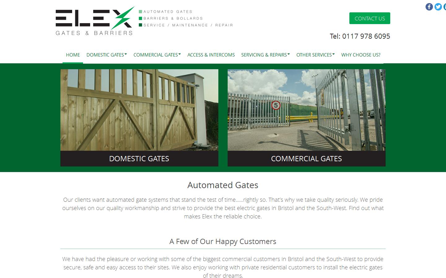Elex Gates & Barriers Website