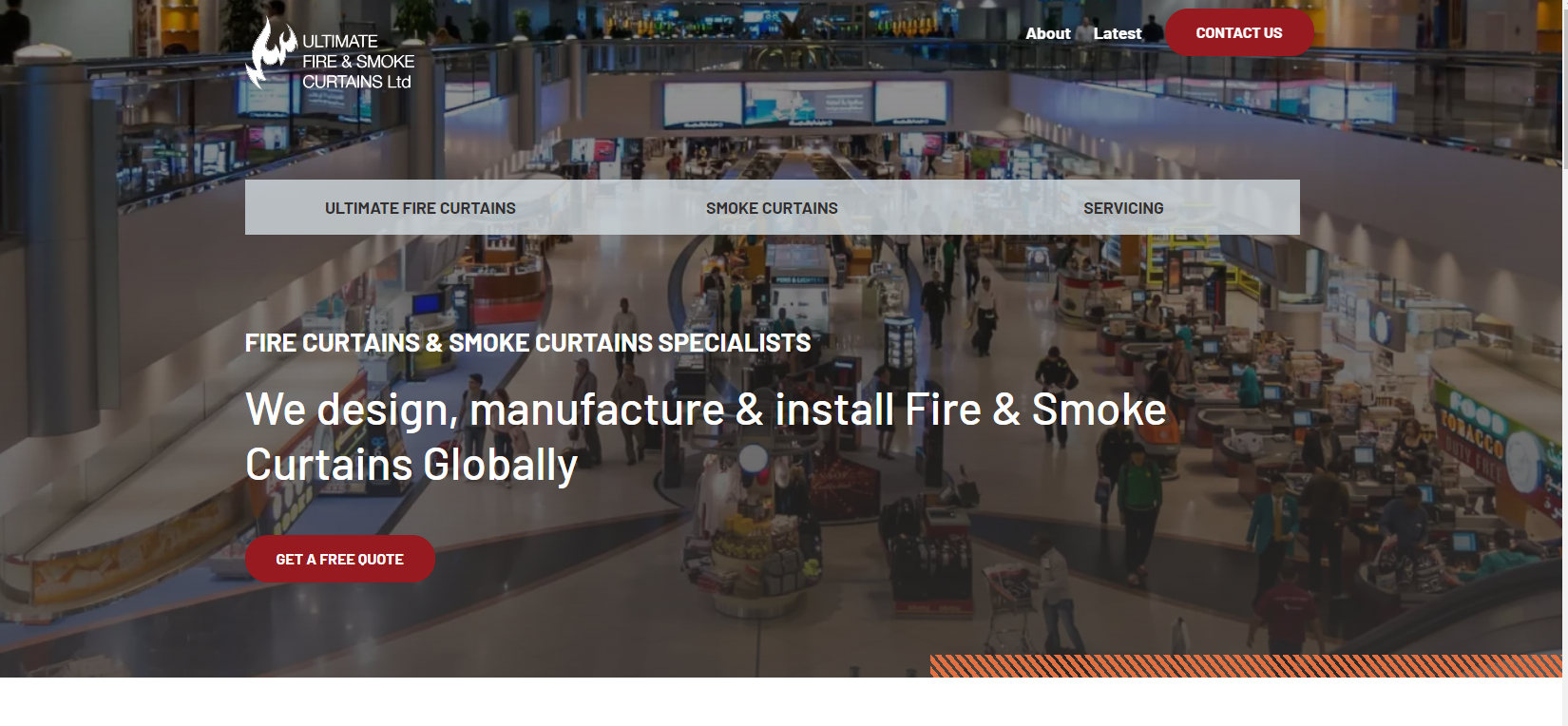 Ultimate Fire and Smoke Curtains Ltd Website