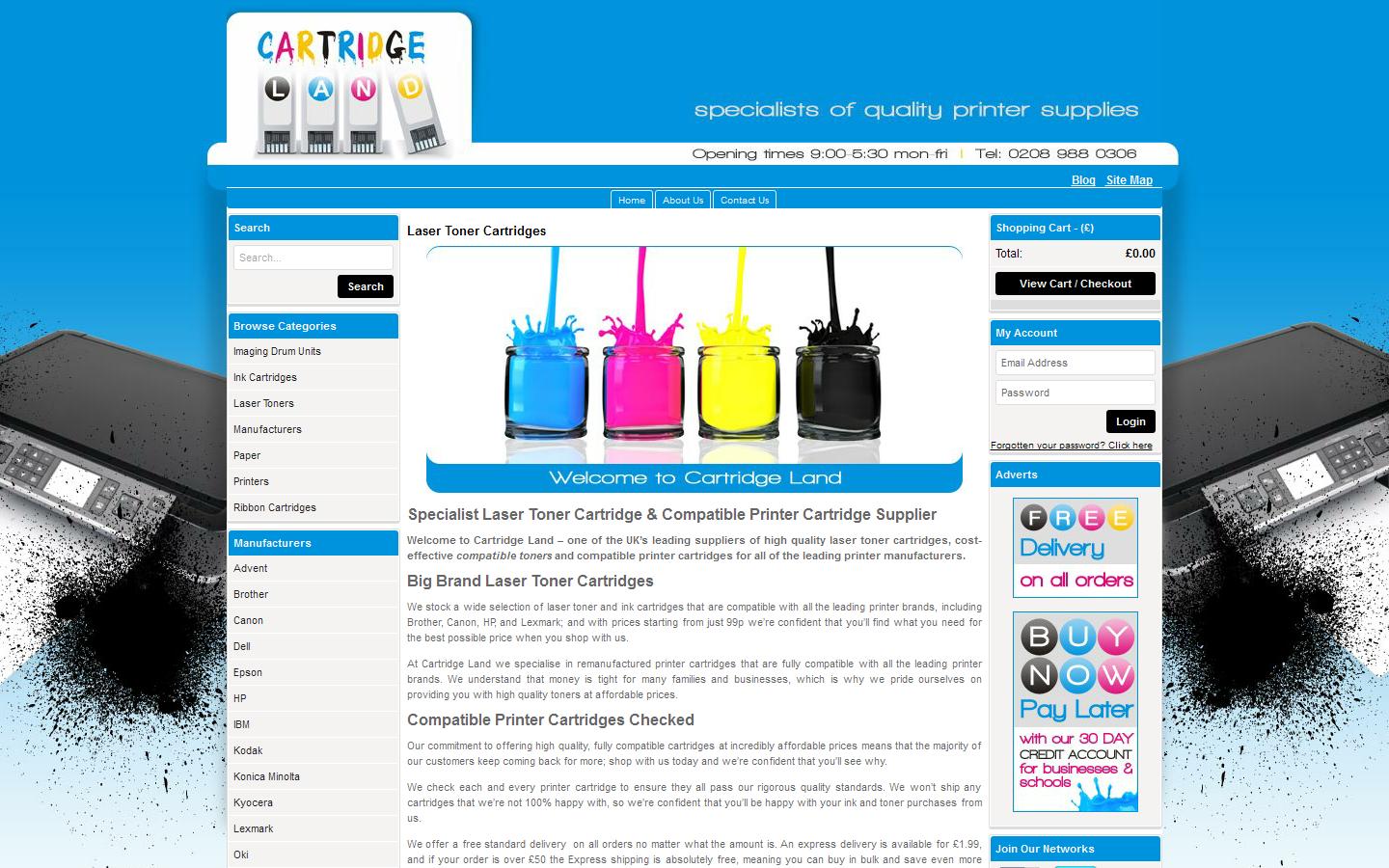Cartridge Land Ltd Website