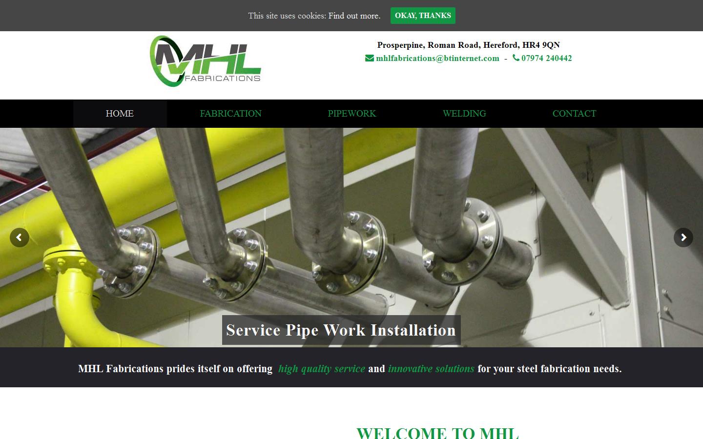 MHL Fabrications Website
