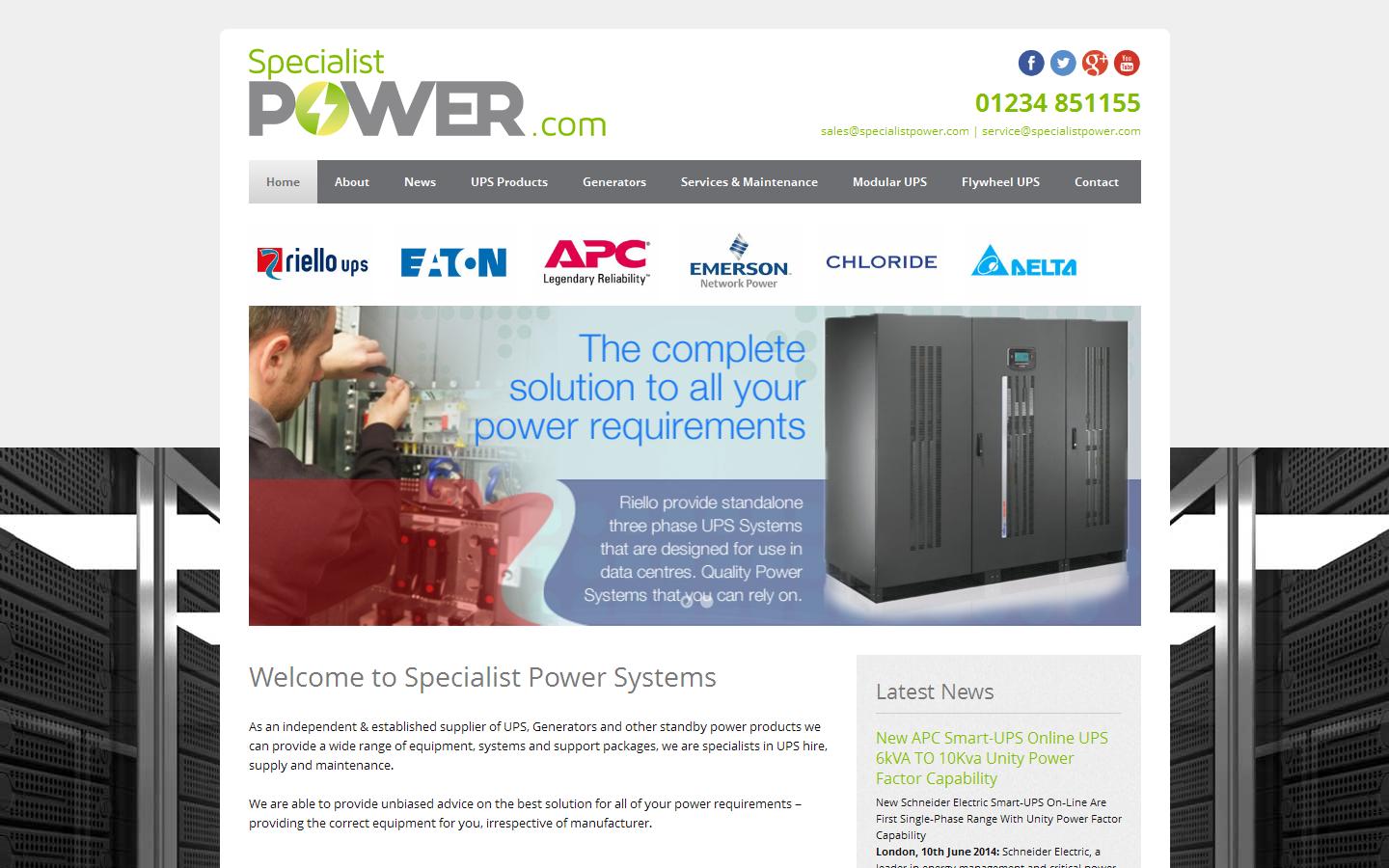 Specialist Power Systems Website