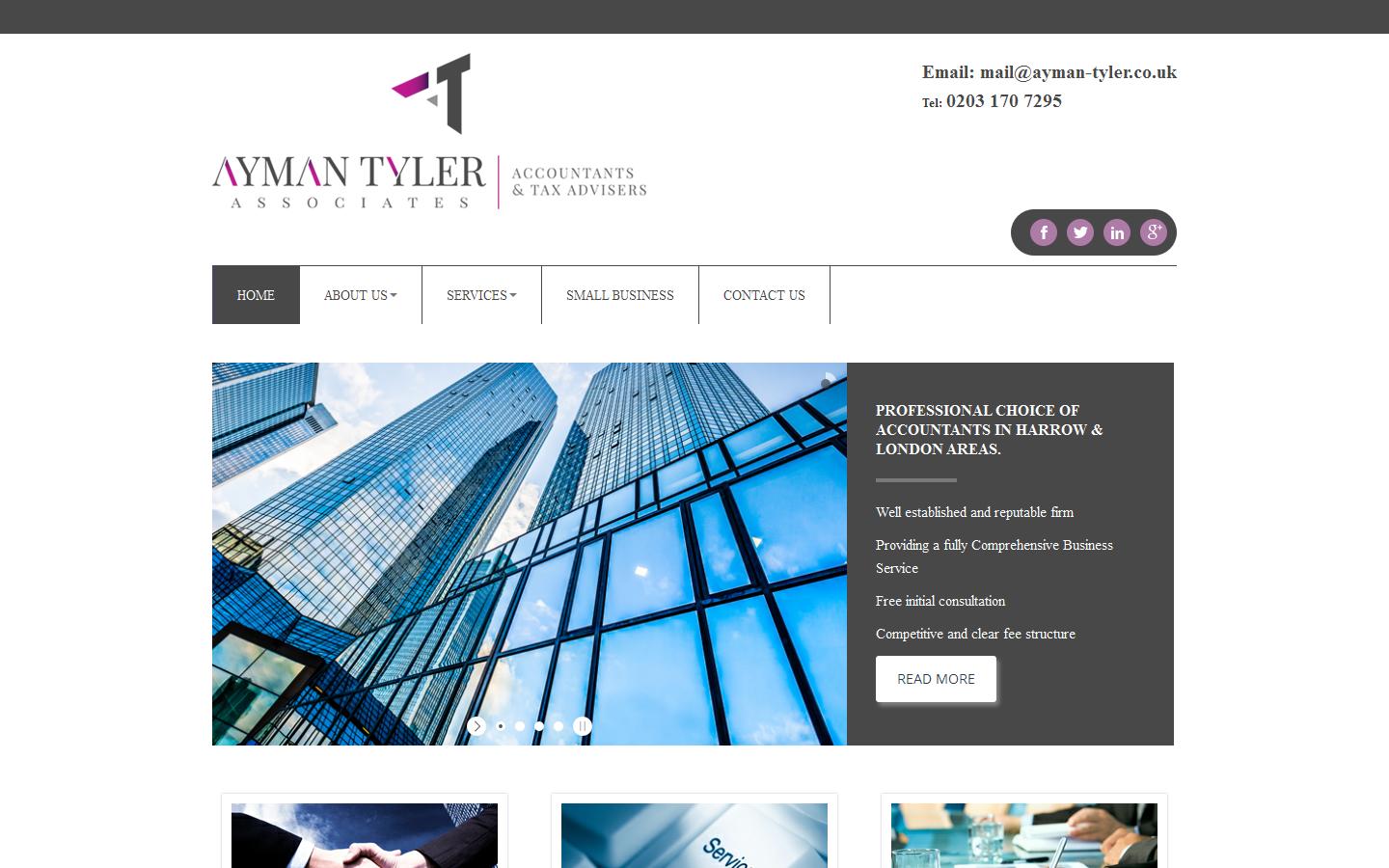 Ayman Tyler Associates Accountants Website