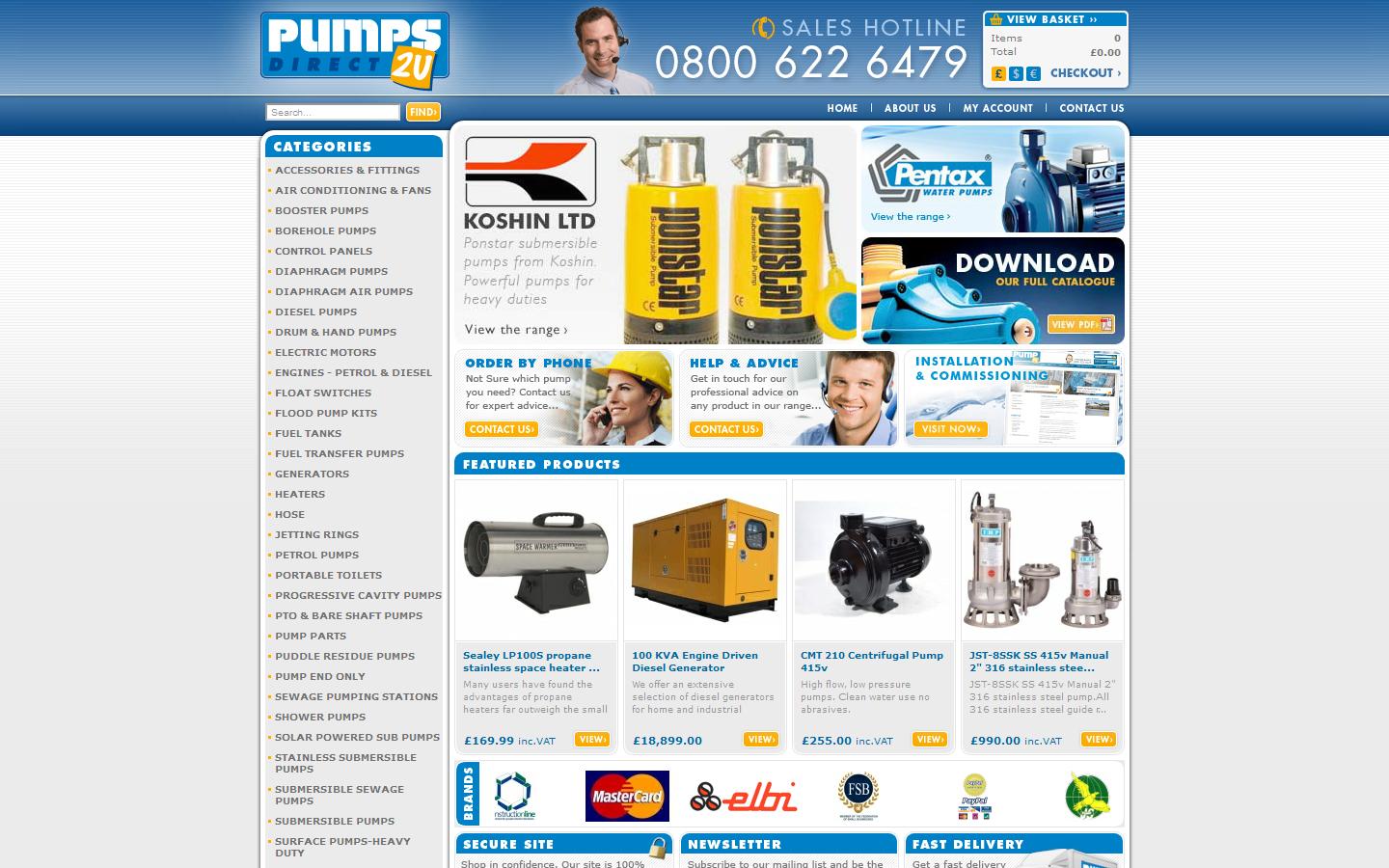Pumps Direct 2 U Website