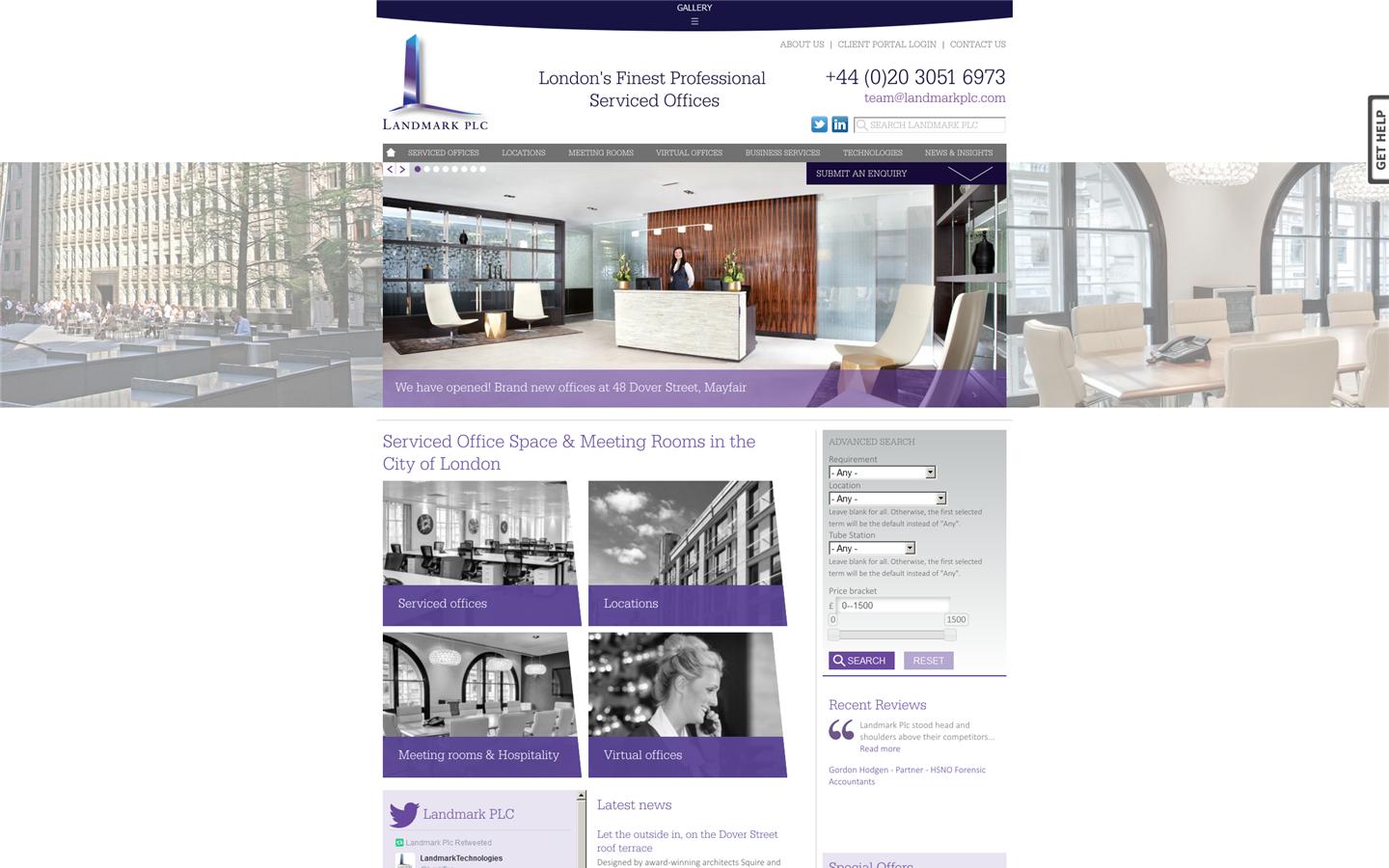 Landmark plc Website