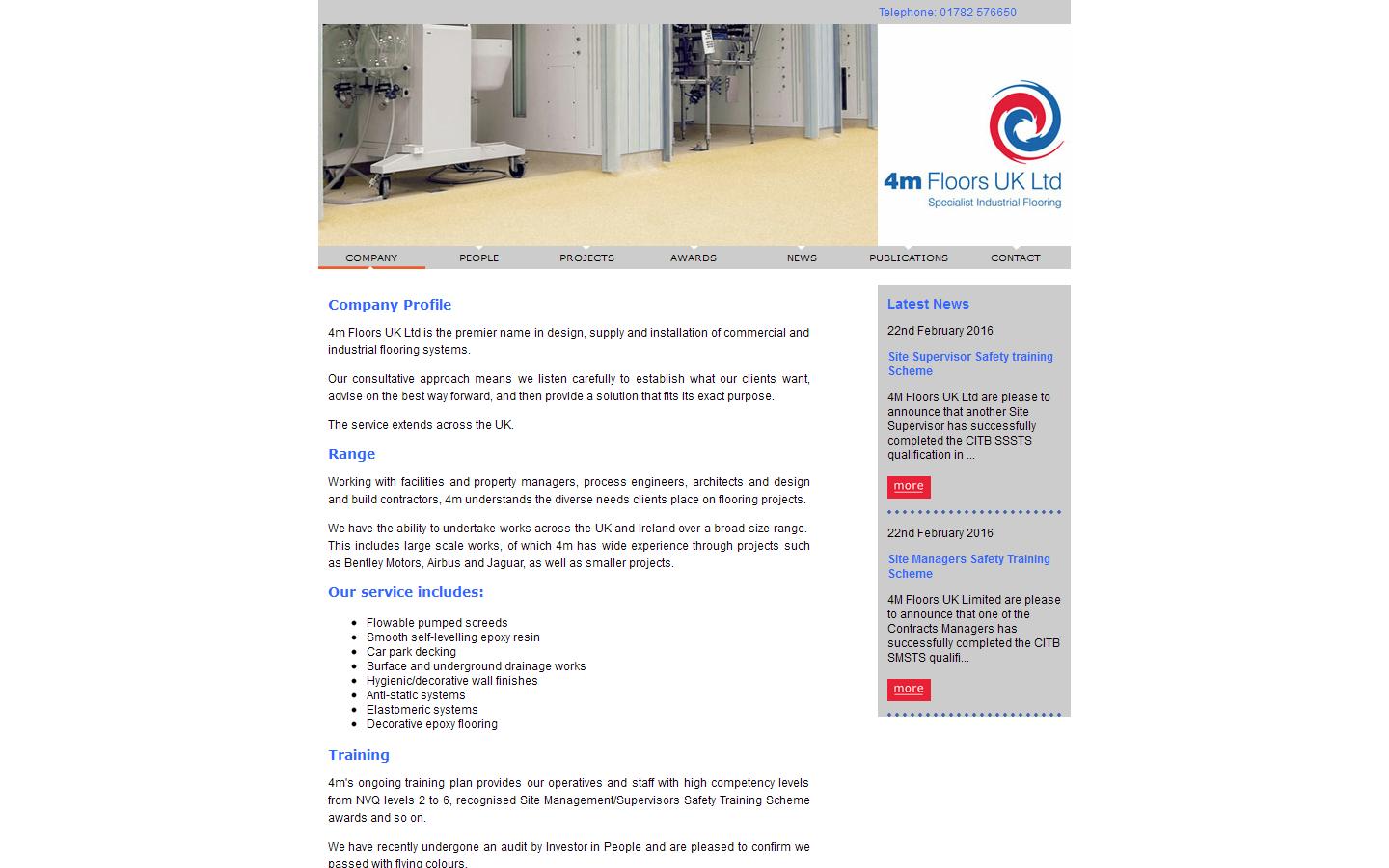 4m Floors UK Ltd Website