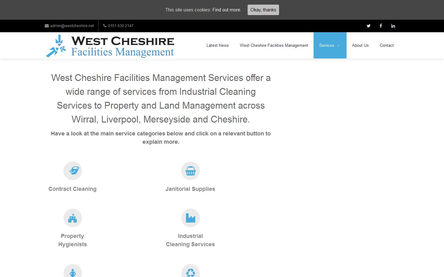 West Cheshire Facilities Management Website