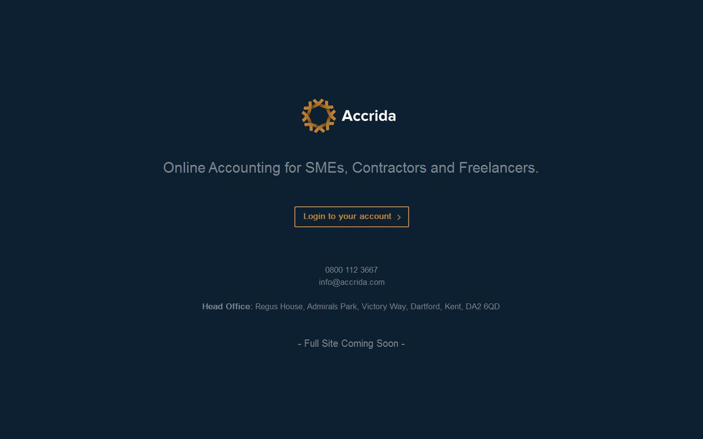 Accrida Ltd Website