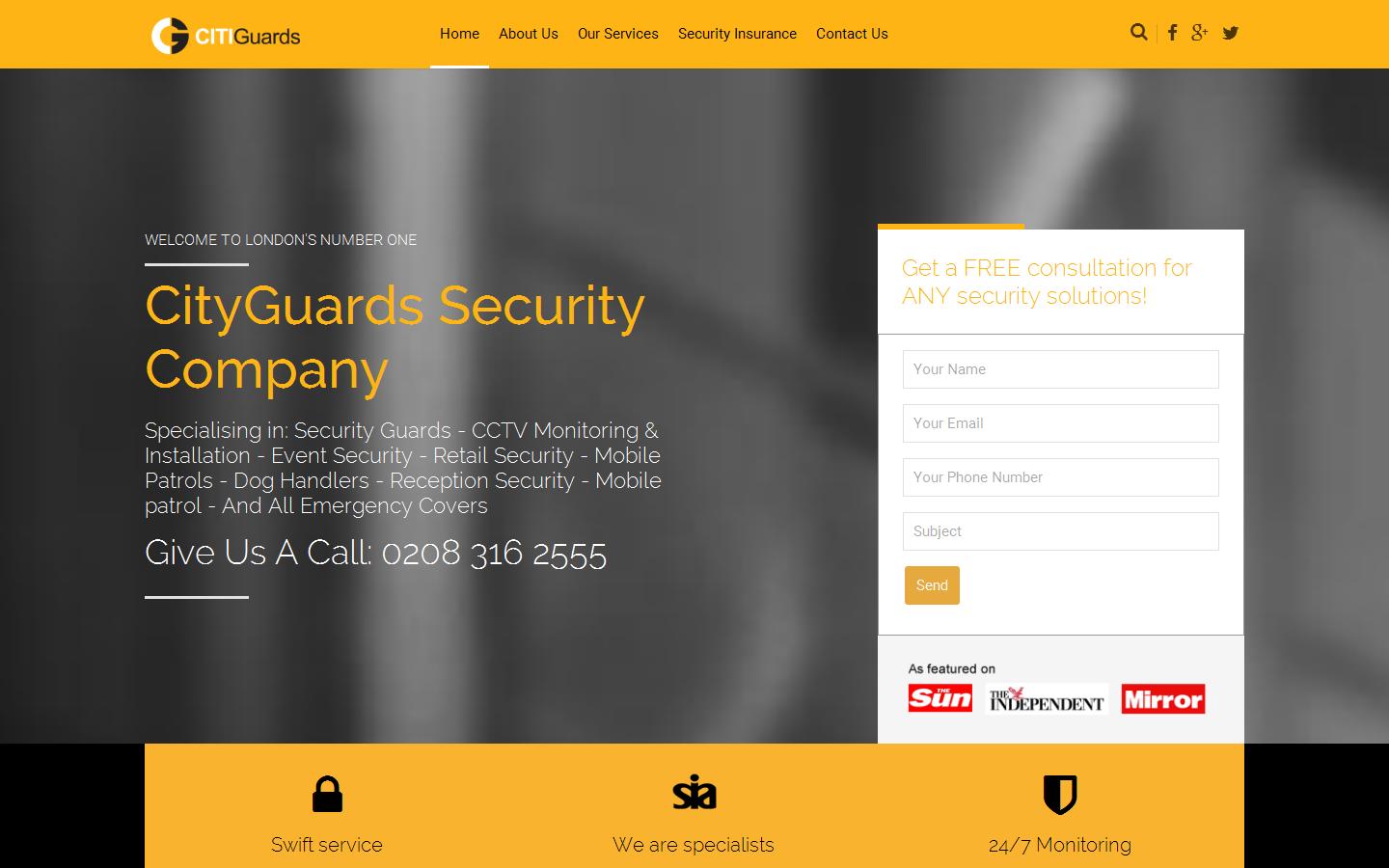 CitiGuards Ltd Website