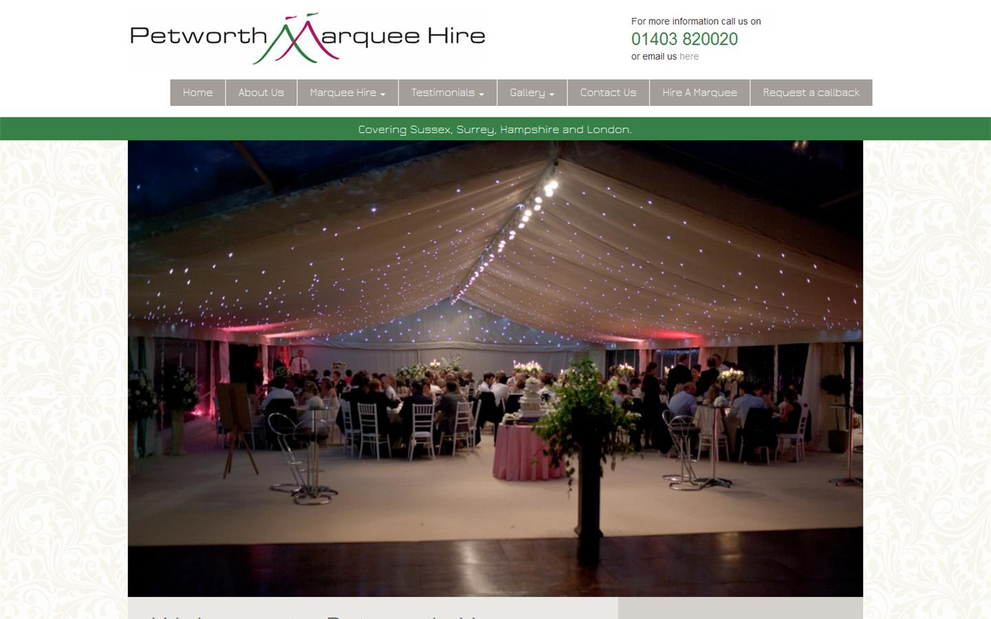 Petworth Marquee Hire Website