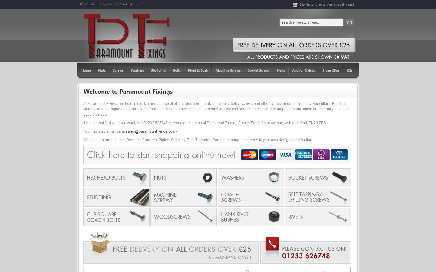 Paramount Fixings Website