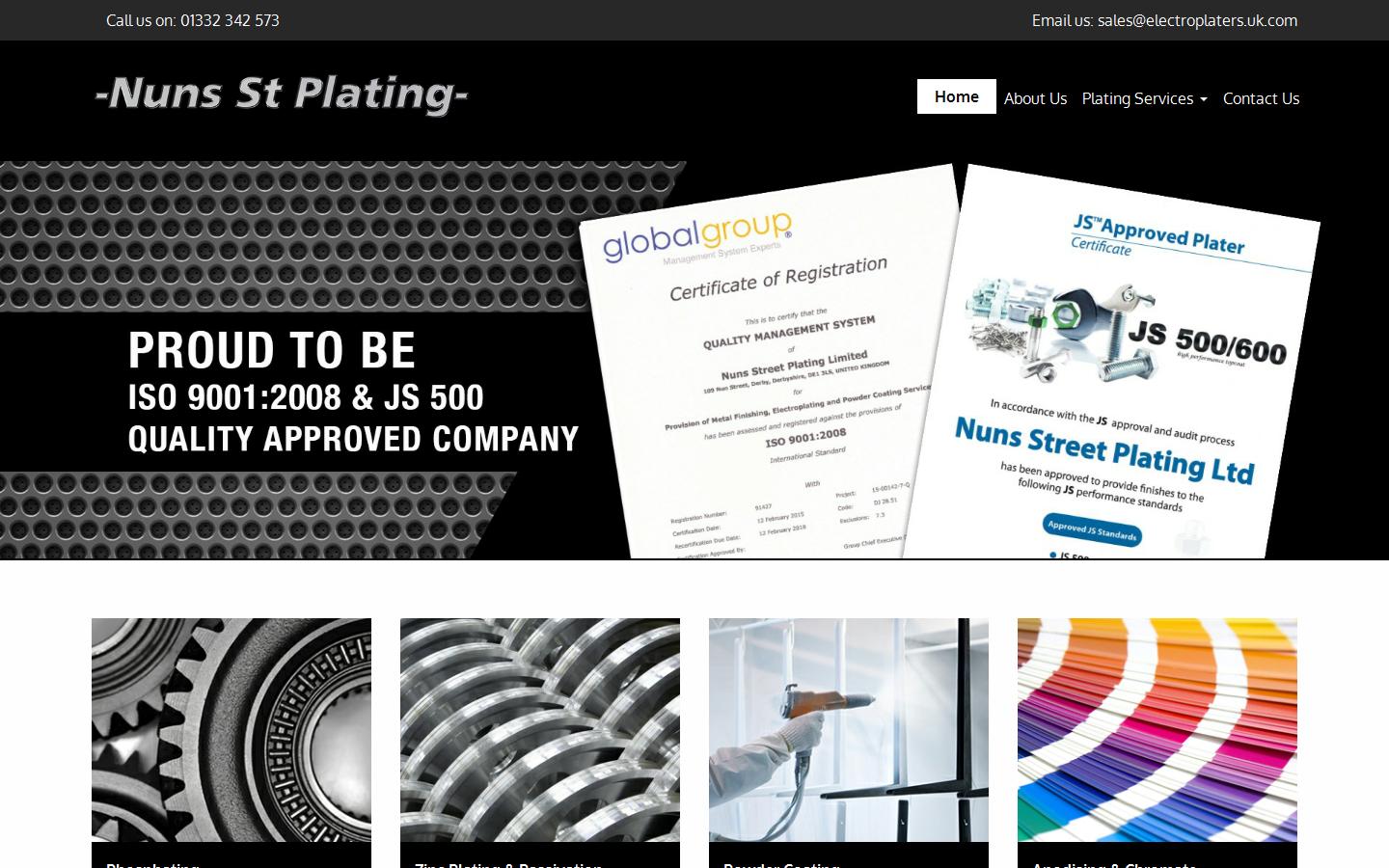 Nuns Street Plating Ltd Website