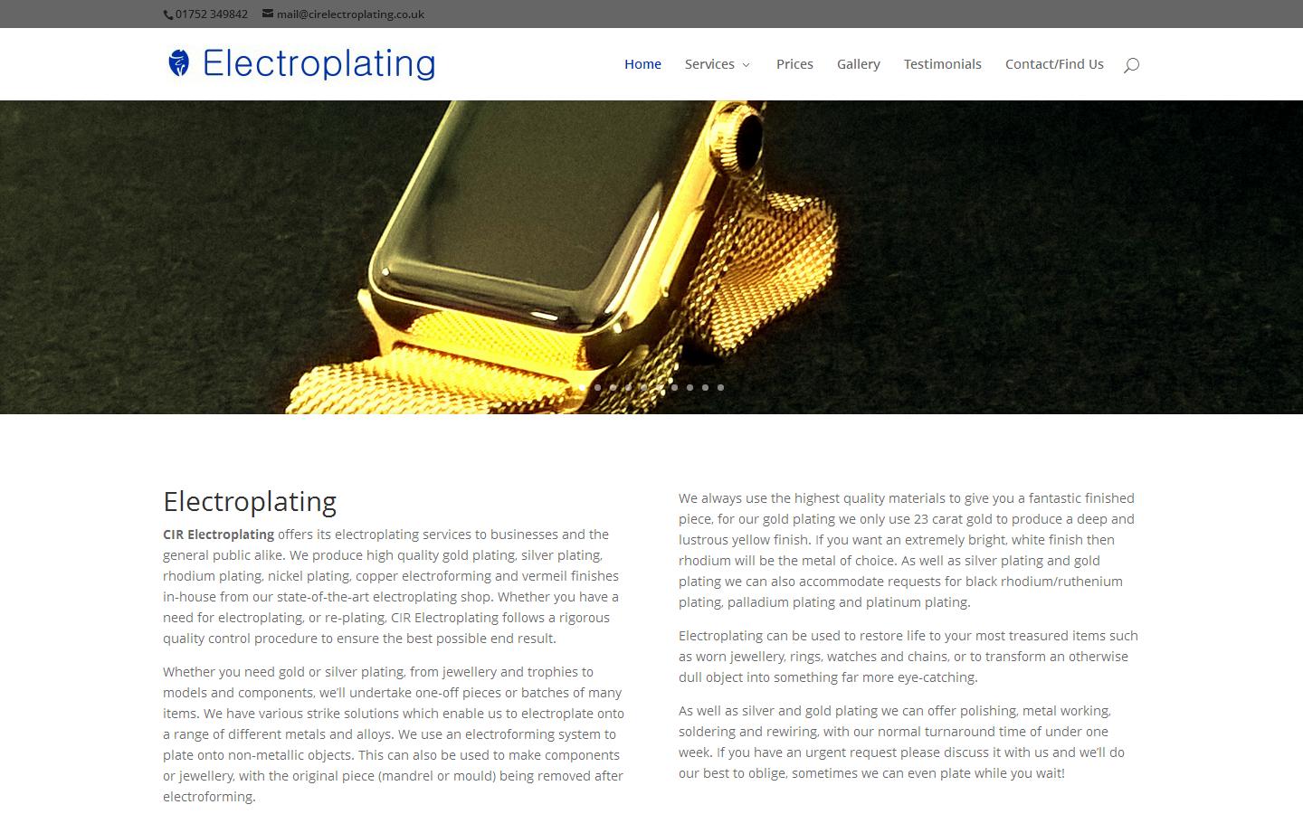 CIR Electroplating Website