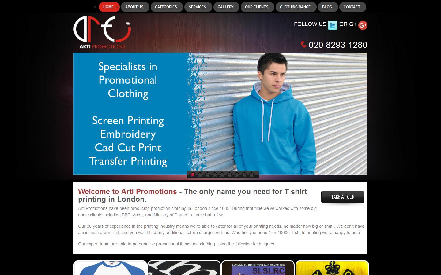Arti Promotions Website